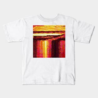 Waterfall at Sunset Kids T-Shirt